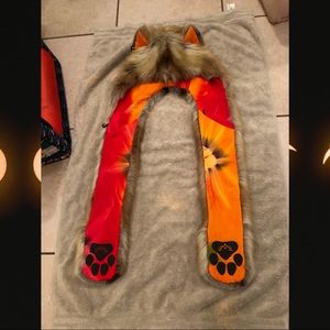Sun kissed Red Fox Fake Fur SpiritHood
